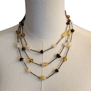 Vintage Very Long Beaded Necklace